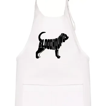 Kuchyňská zástěra Bloodhound nápis v těle - Dětská zástěra na vaření - Univerzální velikost ( Bílá )