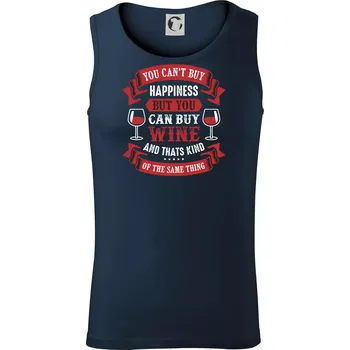 You can't buy happiness but you can buy wine - Tílko pánské Core - 2XL ( Námořní modrá (velmi tmavá - téměř černá) )