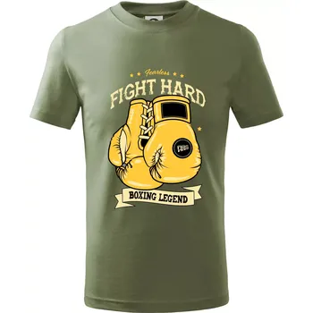 Chlapecké oblečení Boxing legend - Tričko dětské bavlněné - 98 cm / 2 roky ( Khaki )