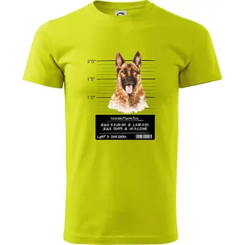 Pánské tričko Lump a darebák - Německý ovčák - Klasické pánské triko vyšší gramáže - XS ( Limetková )