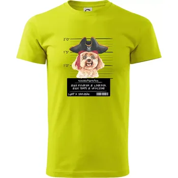 Pánské tričko Lump a darebák pudl - Klasické pánské triko vyšší gramáže - XL ( Limetková )