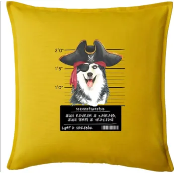 Polštář Lump a darebák husky - Polštář 50x50 - 50x50 - Pouze potah ( Žlutá )