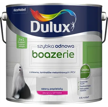 barva na zeď Barva barva Dulux Rychlá obnova Boazerie 2,5 l – popelavě šedá