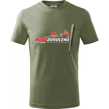 Chlapecké tričko Moto dovolená - relax adrenalin zážitky - Tričko dětské bavlněné - 98 cm / 2 roky ( Khaki )