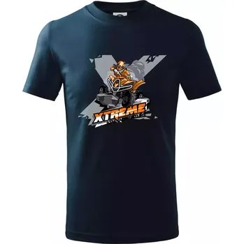 Chlapecké tričko ATV čtyřkolka Xtreme oranžová - Tričko dětské bavlněné - 98 cm / 2 roky ( Námořní modrá (velmi tmavá - téměř černá) )