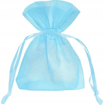 Obraz Modré organzové sáčky velké 10 ks