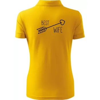 Best Wife - Polokošile dámská Pique Polo - 2XL ( Žlutá )