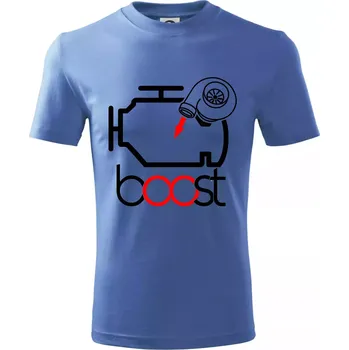 Boost - Tričko dětské bavlněné - 98 cm / 2 roky ( Azurově modrá )