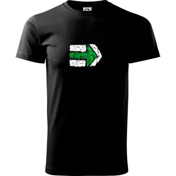 Párová turistická značka zelená - Triko extra velké (5-8XL) - 6XL ( Černá )