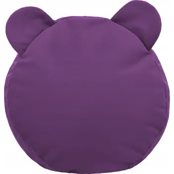 Taburet Podnožka PLUSZOVÁ dekorativní TEDDY taburet PERLOVÁ