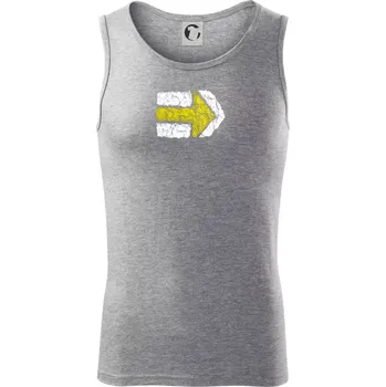 Párová turistická značka žlutá - Tílko pánské Core - M ( Tmavě šedý melír )