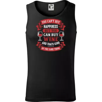 Pánské termoprádlo You can't buy happiness but you can buy wine - Tílko pánské Core - L ( Černá )