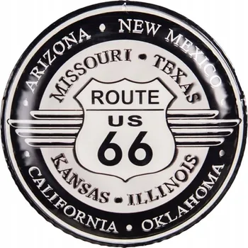 Obraz Kovová cedule Vintage Route 66 A Clayre &