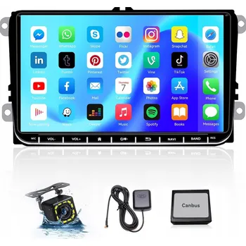 Autorádio Autorádio Android 9" Hikity GPS Bluetooth pro VW Golf 5 6 Passat Škoda