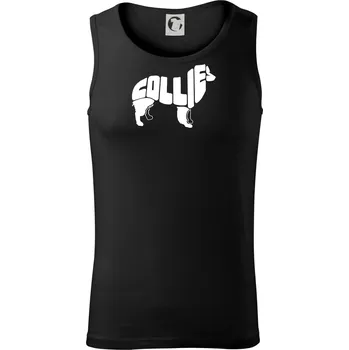 Border kolie písmo v těle - Tílko pánské Core - L ( Černá )