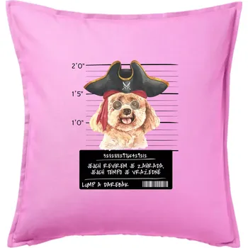 Polštář Lump a darebák pudl - Polštář 50x50 - 50x50 - Pouze potah ( Růžová )