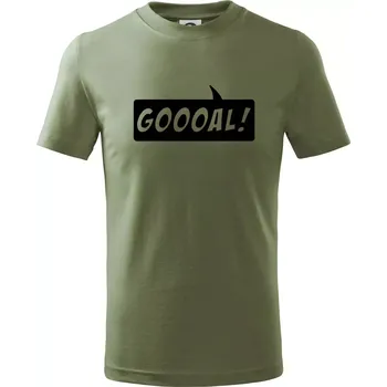 Goooal - Tričko dětské bavlněné - 98 cm / 2 roky ( Khaki )