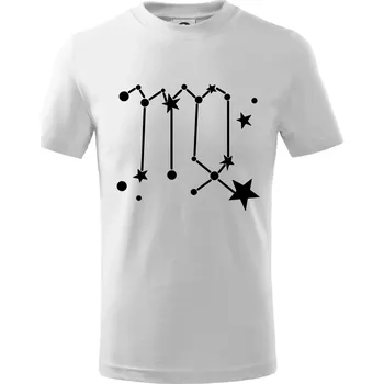 Chlapecké tričko Souhvězdí - Virgo - Panna - Tričko dětské bavlněné - 98 cm / 2 roky ( Bílá )