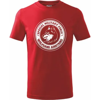 Chlapecké tričko Wolf smf - Tričko dětské bavlněné - 98 cm / 2 roky ( Červená )
