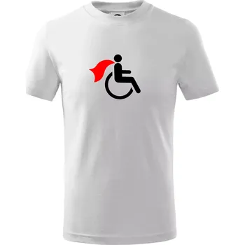 Chlapecké tričko Super vozíčkář - Tričko dětské bavlněné - 98 cm / 2 roky ( Bílá )