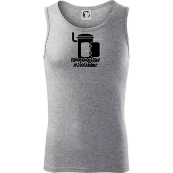 Nespěchat a kouřit - Tílko pánské Core - XL ( Tmavě šedý melír )