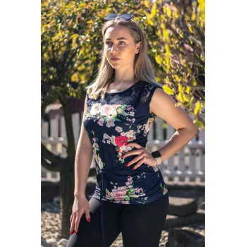 Dámské tričko Dámské triko KIXMI PAMELA TMAVĚ MODRÁ XS