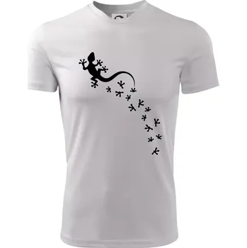 Chlapecké oblečení Geocaching Gekoni - Dětské triko sportovní (dresovina) - 158 cm/12 let ( Bílá )