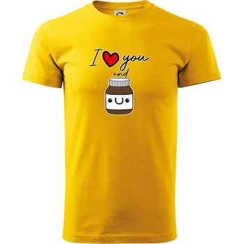 I love you and nugget - Triko extra velké (5-8XL) - 7XL ( Žlutá )