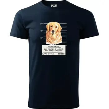 Pánské tričko Lump a darebák zlatý retrívr - Triko extra velké (5-8XL) - 8XL ( Námořní modrá (velmi tmavá - téměř černá) )