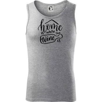 Home is where wine is - Tílko pánské Core - L ( Tmavě šedý melír )