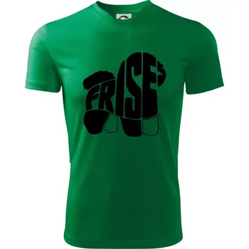 Bišonek - fries nápis v těle - Dětské triko sportovní (dresovina) - 158 cm/12 let ( Středně zelená )