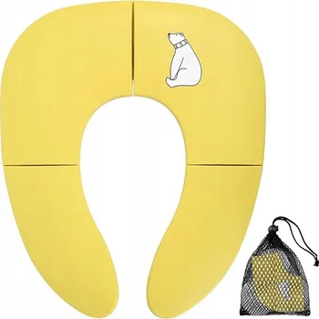 WC sedátko SKLÁDACÍ ŽLUTÉ PRKÉNKO NA WC PRO DĚTI - PŘENOSNÉ TOALETNÍ SEDÁTKO žlutý