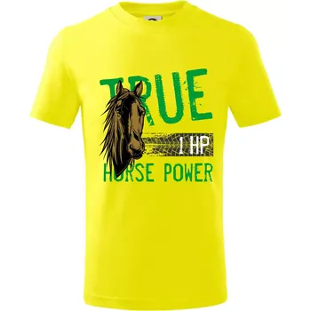 True Horse Power 1 HP - Tričko dětské bavlněné - 98 cm / 2 roky ( Citrónová )