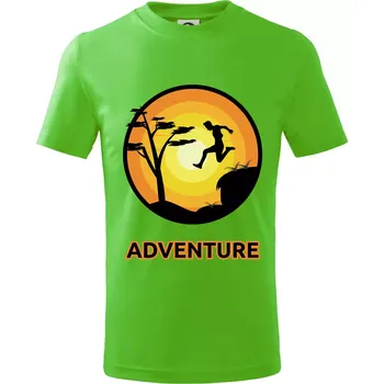 Parkour adventure - Tričko dětské bavlněné - 98 cm / 2 roky ( Apple Green )