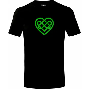 Keltský uzel srdce - Tričko dětské bavlněné - 98 cm / 2 roky ( Černá )