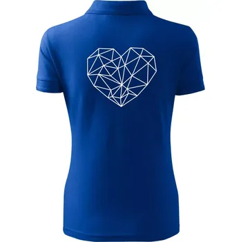 Srdce geometrie - Polokošile dámská Pique Polo - 2XL ( Královská modrá )