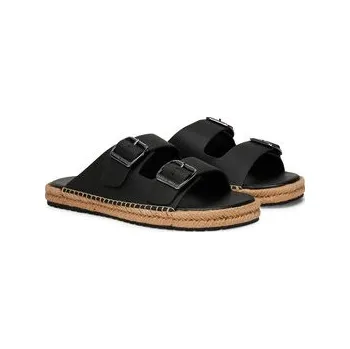 Dámské tenisky Espadrilky Tommy Hilfiger Flex Jutte Hilfiger Lth Sandal FM0FM05646 Černá 40