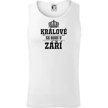 Králové se rodí v září - Tílko pánské Core - S ( Bílá )