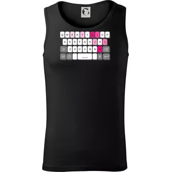 Pánské termoprádlo Klávesnice miluju tě - Tílko pánské Core - 2XL ( Černá )