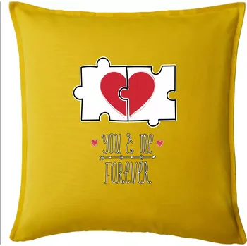 Polštář You and me forever - Polštář 50x50 - 50x50 - Pouze potah ( Žlutá )