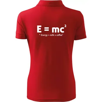 Pánská košile e = mc2 - coffee milk - Polokošile dámská Pique Polo - 3XL ( Červená )