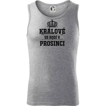 Králové se rodí v prosinci - Tílko pánské Core - XL ( Tmavě šedý melír )