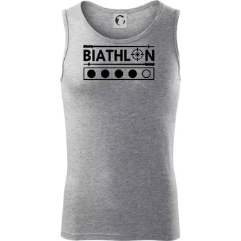 Biathlon terč a hůlky - Tílko pánské Core - L ( Tmavě šedý melír )