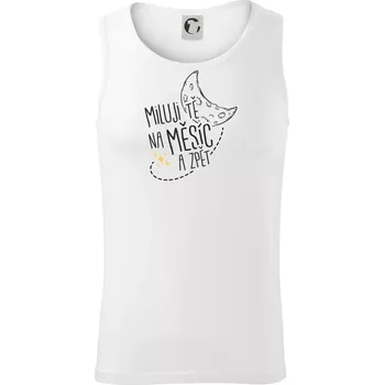 Miluju tě na měsíc a zpět - Tílko pánské Core - M ( Bílá )