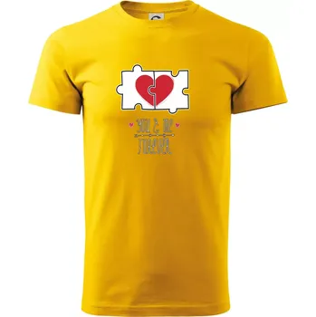 Pánské tričko You and me forever - Triko extra velké (5-8XL) - 7XL ( Žlutá )