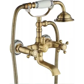 Vodovodní baterie Nástěnná vanová a sprchová baterie ARMA klasická zlatá