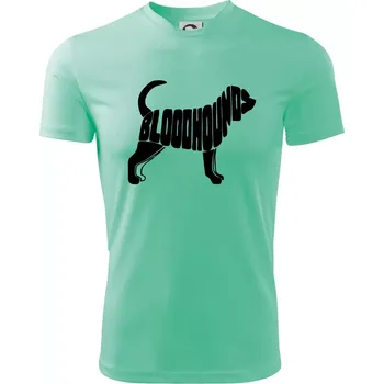 Chlapecké tričko Bloodhound nápis v těle - Dětské triko sportovní (dresovina) - 122 cm/6 let ( Mátová )