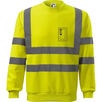 Pánská mikina King of hearts - Reflexní mikina - 3XL ( Neonově žlutá )