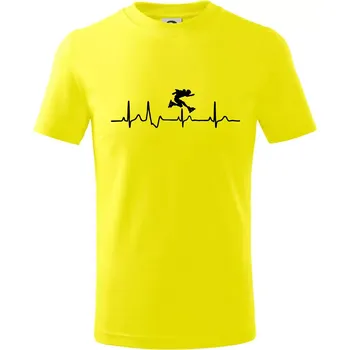 Chlapecké tričko EKG inline přeskok - Tričko dětské bavlněné - 98 cm / 2 roky ( Citrónová )