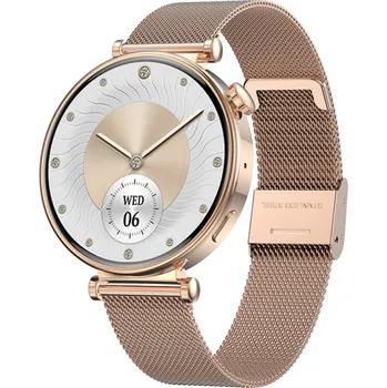 Chytré hodinky Chytré Hodinky dámský Blavec W17 Amber HD AMOLED růžové zlato 3 řemínky